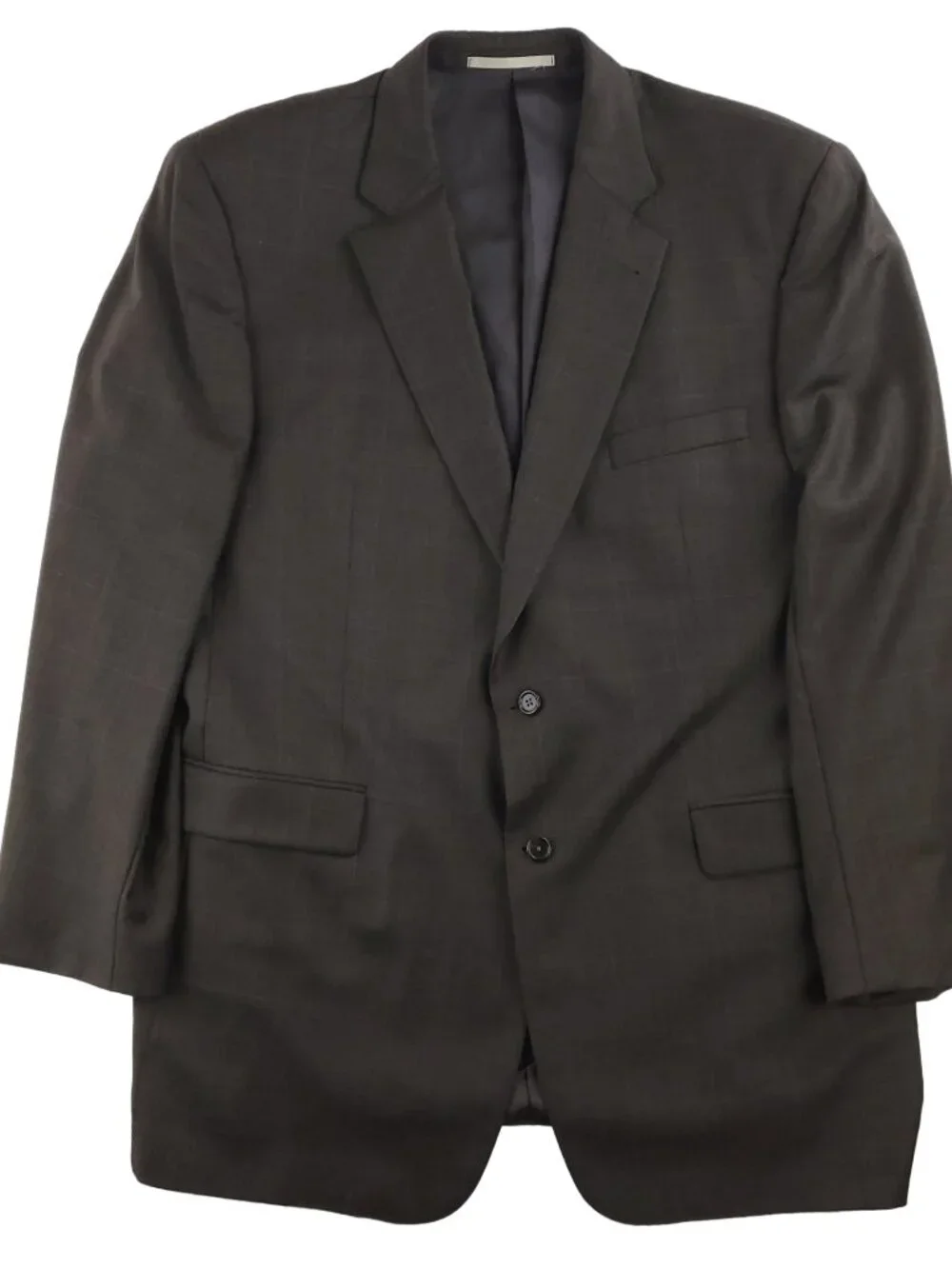 Burberry Vintage Mens Suit Jacket Pants Kensington Windowpane USA Wool 48L 38x32
